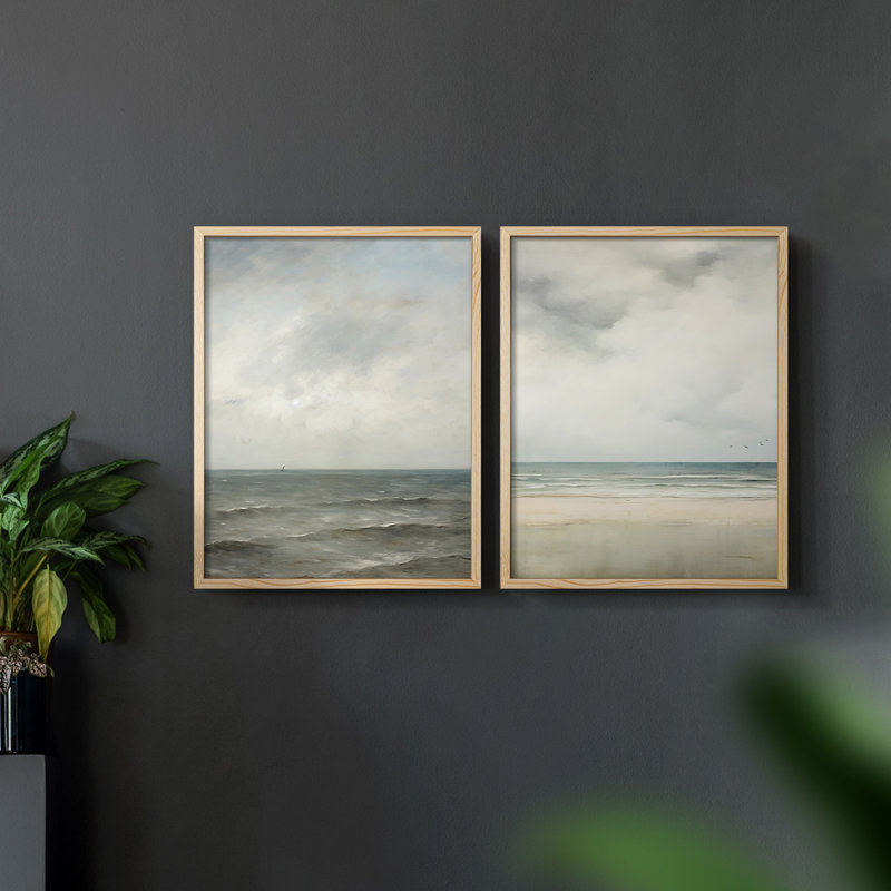 «Vintage NAUTICAL V», 2 pièces, Naturel, H 10 po x l 16 po