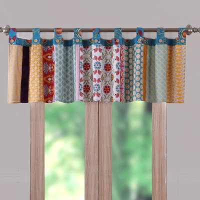 Cantonnière Greenia Home Fashions - rideau en mélange de coton H 21 po avec pattes et boutons, l