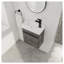 Meuble-lavabo mural 18 po avec lavabo en résine blanche et porte d'armoire à fermeture en douceur 18 po-1356540775-1356540828