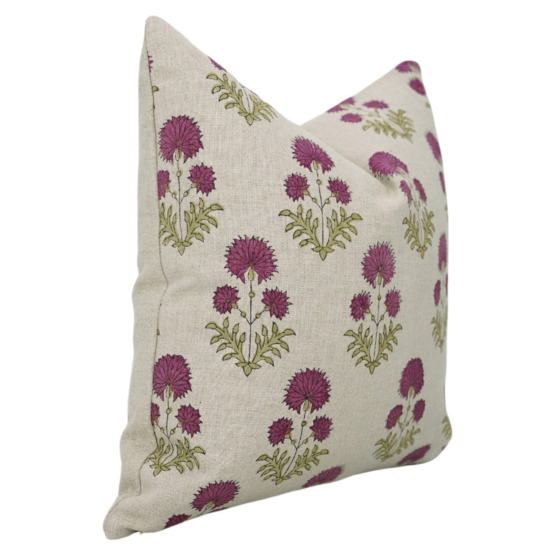 Housse de coussin en coton Floral, H 36 po x l 14 po