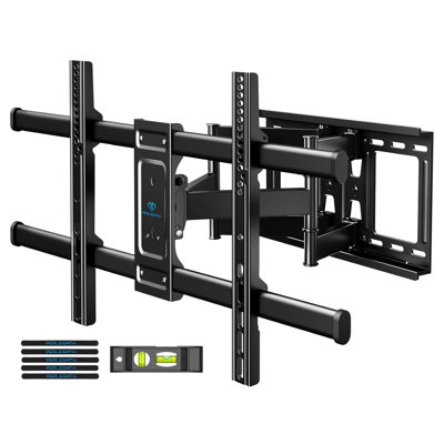 Full Motion Tv Wall Mount For 37-82 Inch Tvs Up To 132 Lbs, Max Vesa 600x400mm, Tv Bracket With Dual Articulating Arms, Tilt, Swivel, Extension, 16"" W -  Decor Ur Space, 676845353645646