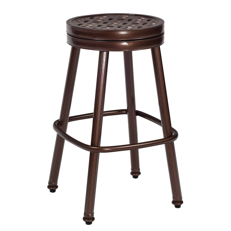 Tabouret de bar avec coussin Casa, Blanc patiné, Chartres Malt Sunbrella®