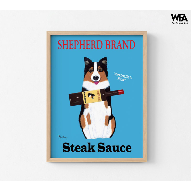 Aussie steak par Ken Bailey, art mural de couloir pour animaux de compagnie, affiche d'entrée de restaurant, affiche murale de salle à manger