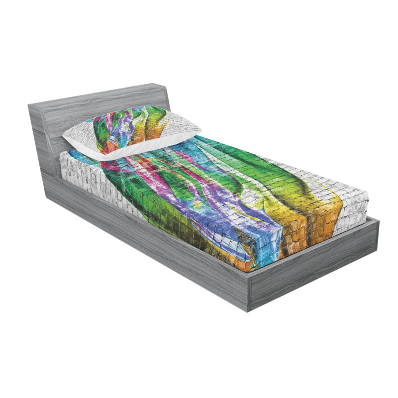 Ensemble de draps à motif d'artisan, Taie d'oreiller pour lit simple