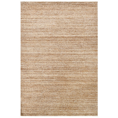 Heaven Transitional Striped Hand-Woven Beige Area Rug, 2' X 3'