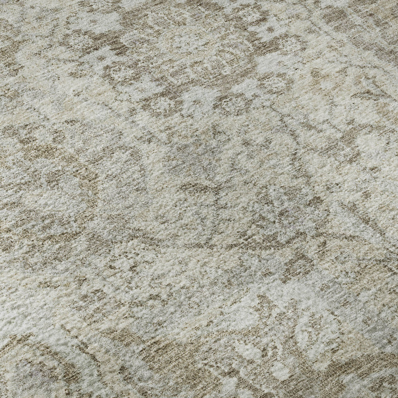 Premium Machine Washable Wayne AMF1102 Damask Rug, Rectangle 10' x 14'