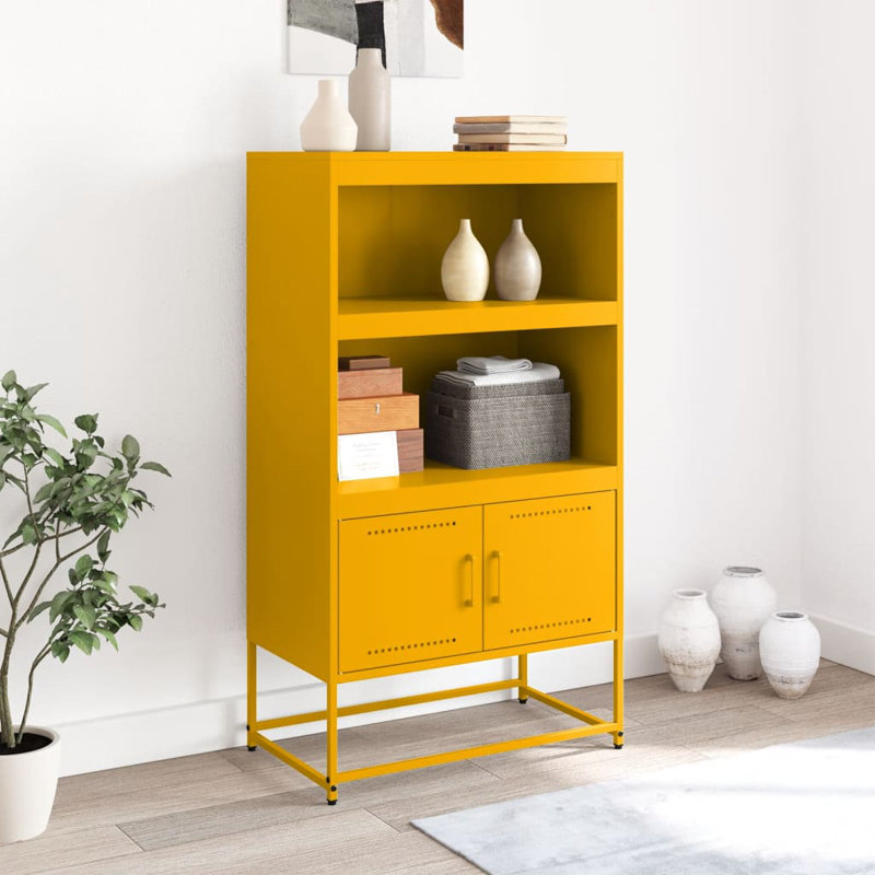 Akaylia 107cm H x 69cm W Bookcase, White