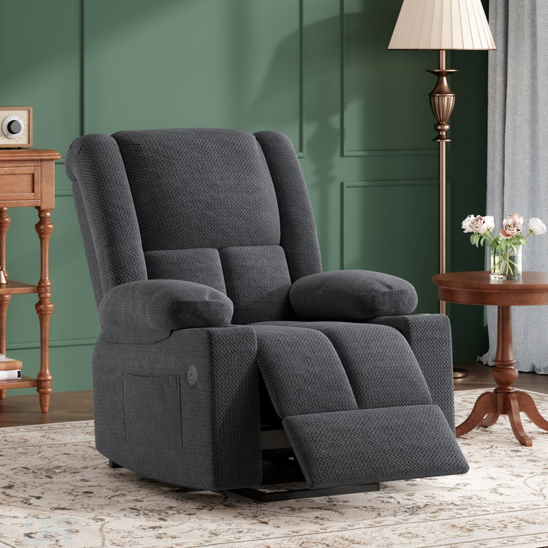 Power Lift Recliner Chair For Elderly With Massage, Heat, And USB Ports, Ideal For Comfort And Mobility Support, Gray