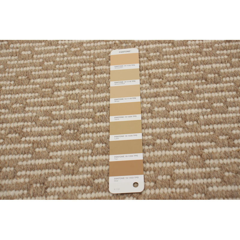 Tapis oriental brun clair en laine tissé à plat à la main Terrytown 5 pi 1 po x 7 pi 11 po Terrytown