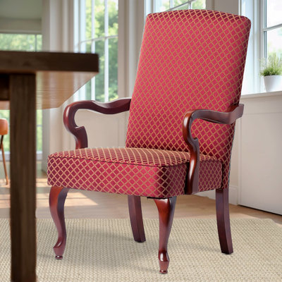 Fauteuil d'appoint avec accoudoirs - rouge col de cygne