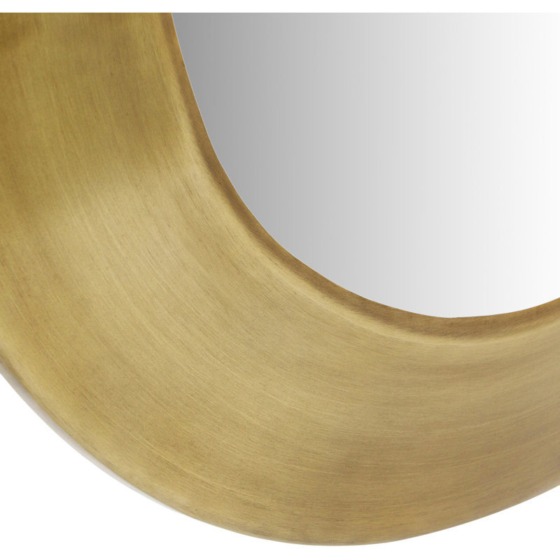 Lopp Iron Mirror, 30" H x 30" W, Gold