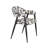 Dining Chair 19'' H Upholstered Metal Armchair