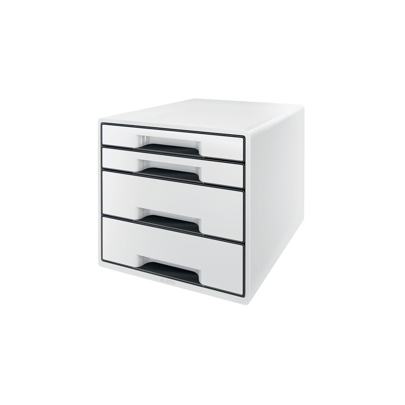 Plastic Desk Organiser, White/Grey