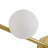 Ivory White Glass Globe Dimmable Vanity Light-334454612