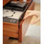 Bureau classique en bois massif avec bibliothèque-1527202990