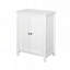 Armoire de rangement pour salle de bain avec tablette réglable à double porte, blanc