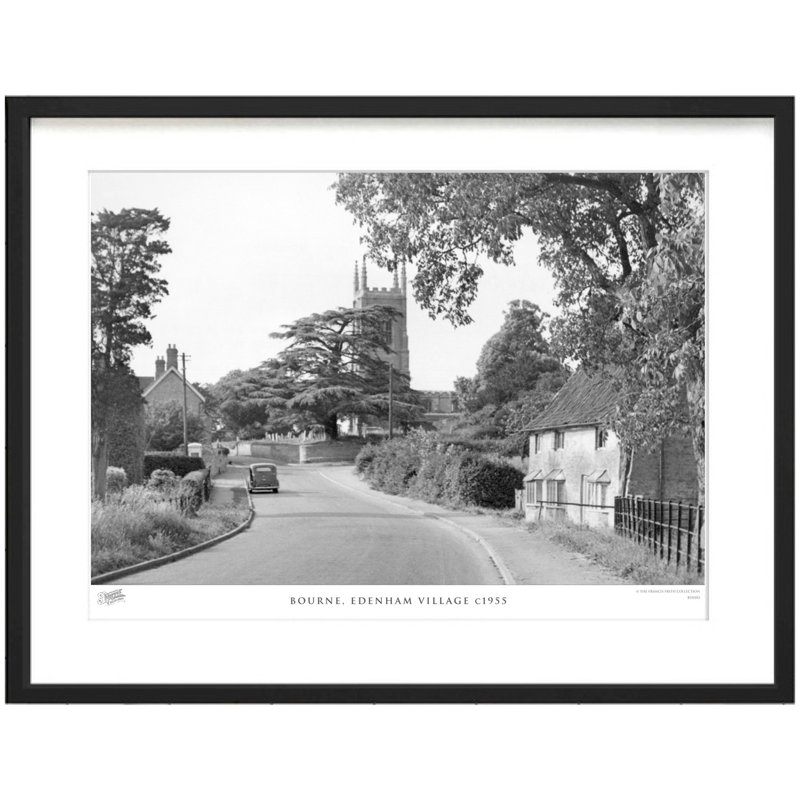 Bourne, Edenham Village C1955 - Single Picture Frame Print, 48.4cm H x 63.6cm W x 2.3cm D