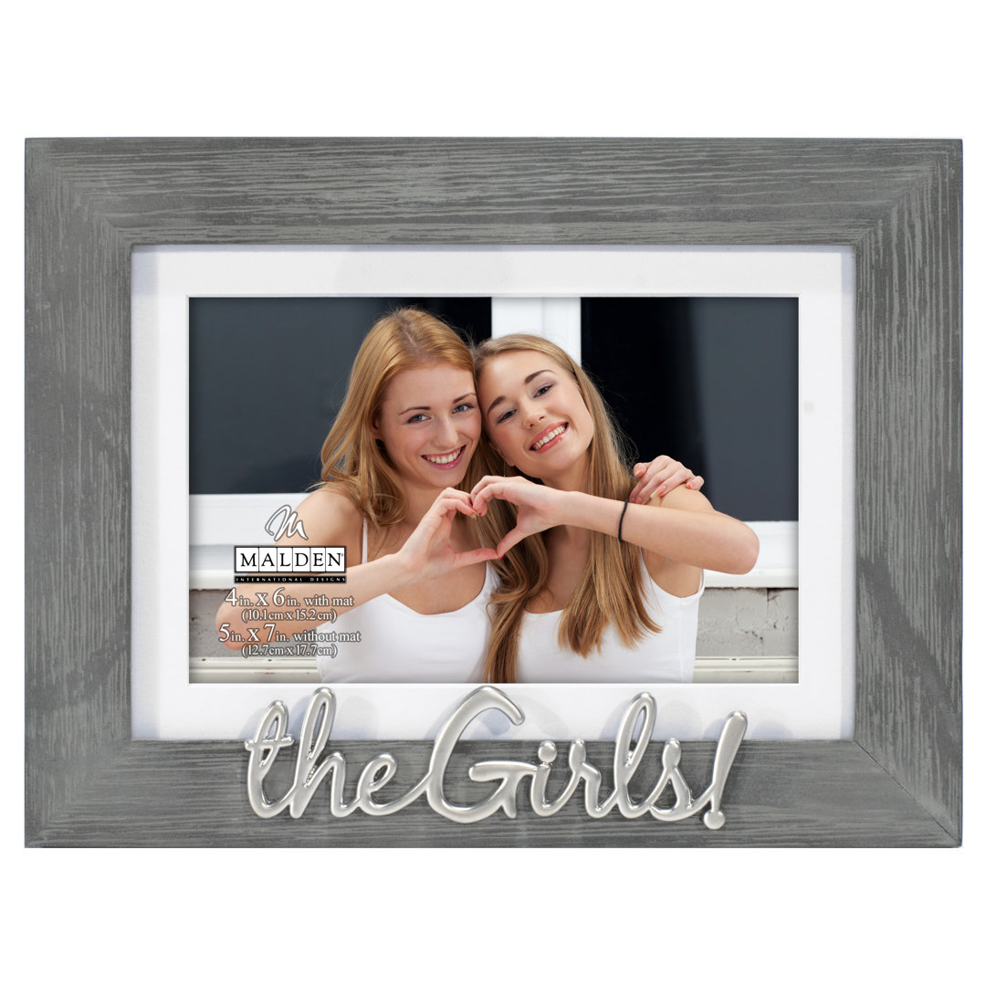 Gray Wood Embossed Picture Frame Winston Porter