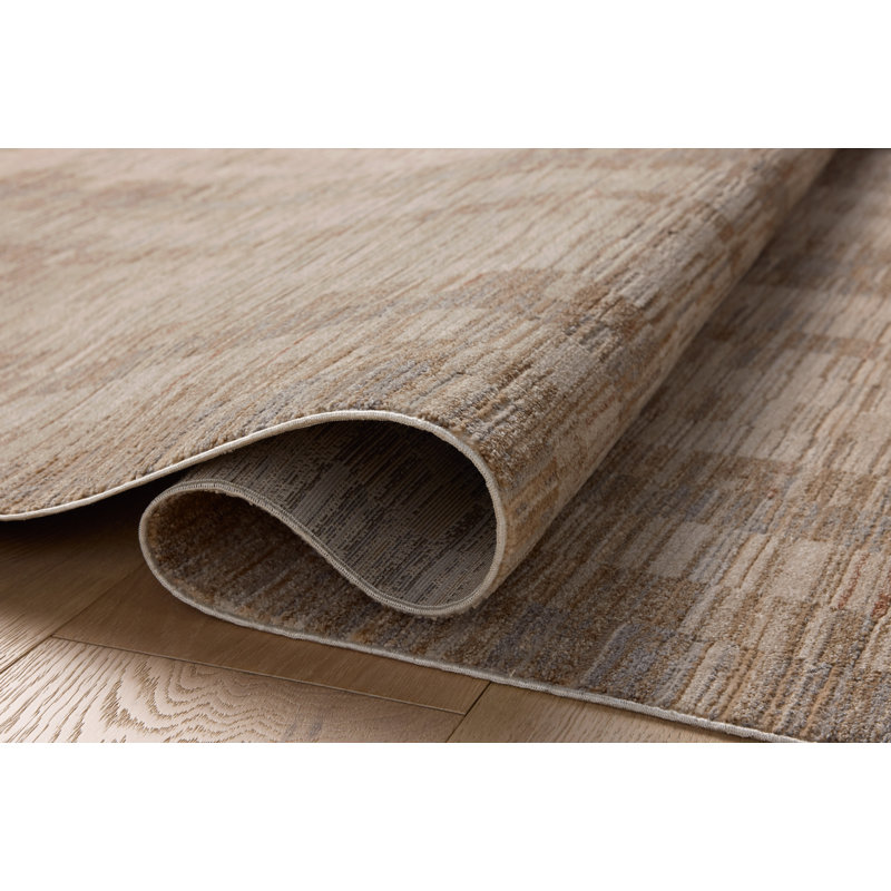 Cali Natural Geometric Wool Blend Area Rug 7'10" x 10'