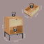 Table de chevet 2 tiroirs Bosonohy-1306394971