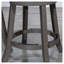 Tabouret de comptoir 24 po gris vieilli avec siège en tissu gris anthracite - Tabouret de cuisine pivotant à 360 ° en bois franc