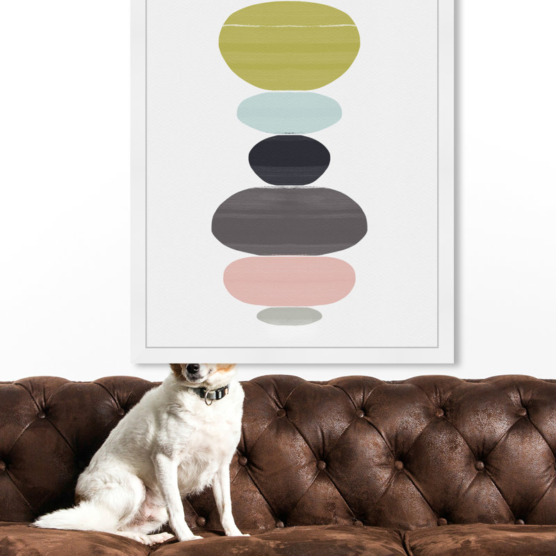 «Abstract Perfect Balance Circle Shapes», reproduction d'art graphique sur papier encadré, H 37,5 po x l 43,5 po x P 0,5 po