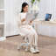 HOMCOM Armless Heart Computer Desk Chair, Height Adjustable, Wheels, Pink-1394701783