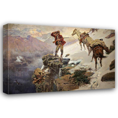 Alcott Hill® Russell, Charles M. Gallery Wrapped Canvas Art Titled: Meats Not Meat Til Its In The Pan