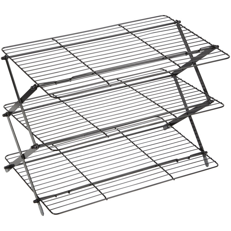 Wilton 3-Tier Black Metal Collapsible Cooling Rack