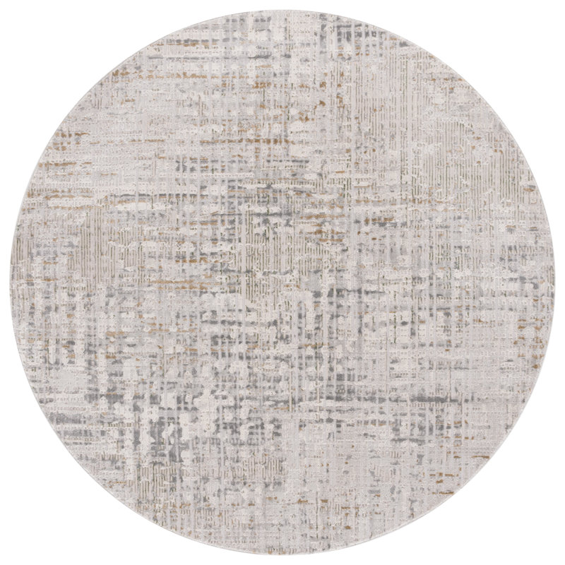 Tapis abstrait Bobbyetta Performance, Rond 6 pi 7 po