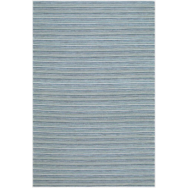 Tein Machine Woven Rug, Rectangle 2' x 2'11", Gray/Blue/Ivory/Black