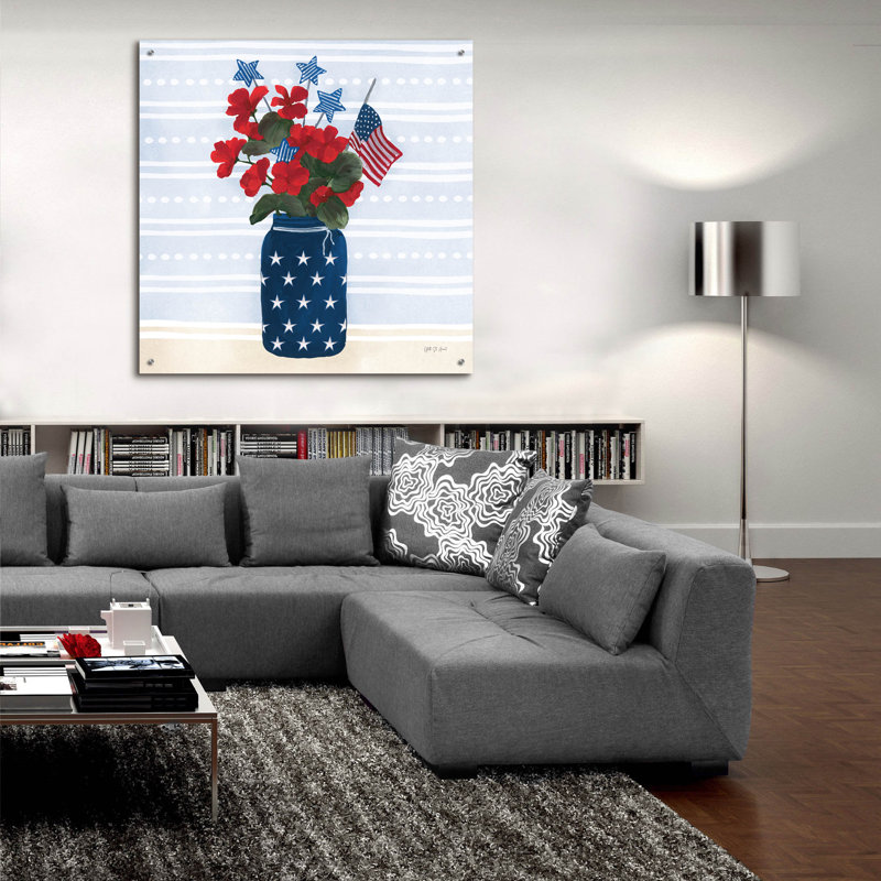 Art mural en verre épique «American Gnome 9» par Yvette St. Amant, H 36 po x l 36 po x P 0,2 po