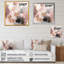 Rose rose et rayures complexes III - Formes modernes, impressions sur toile transitionnelles-1102237601-1102237630