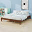 Base de lit plateforme en bois de bambou sec massif avec support en lattes de bois-465872489