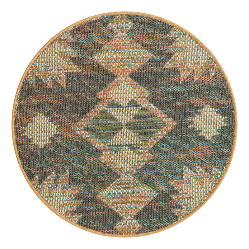 Tapis tissé à la machine Barnesville, Rond 3 pi 3 po