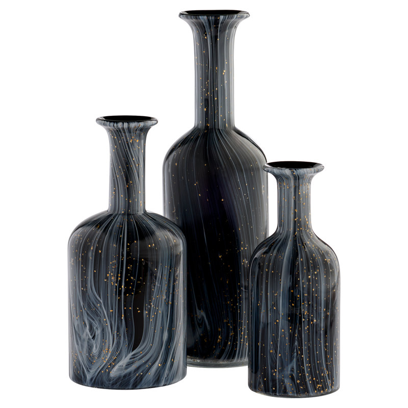 Infinity Handmade Glass Table Vase, 11.25" H x 4.25" W x 4.25" D