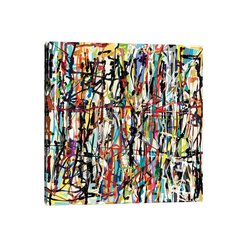 Pollock Wink VII by Angel Estevez - Wrapped Canvas Gallery-Wrapped Canvas Giclée, 30.48 cm H x 30.48 cm W