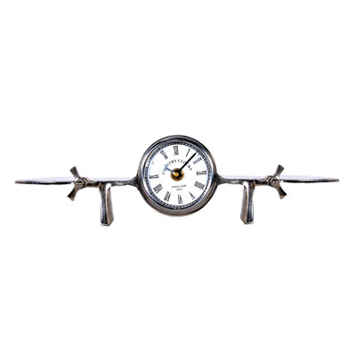 Mechanical Tabletop Clock in Silver