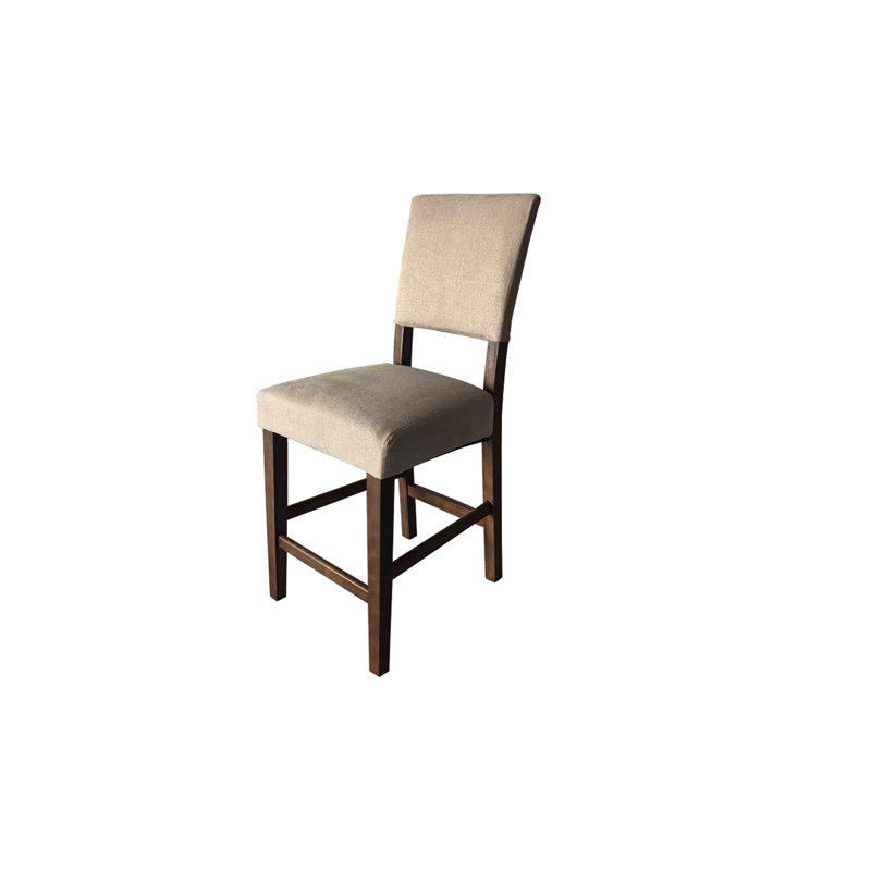 Chaise de bar (beige) - Pieds en caoutchouc massif, Beige