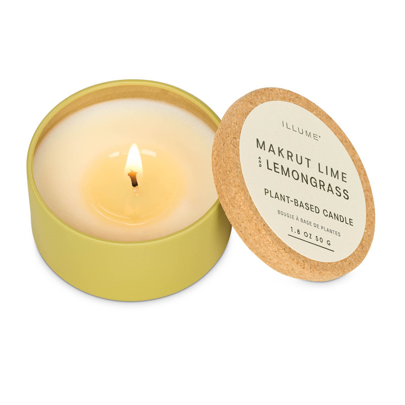 ILLUME Verde Tin avec couvercle en liège, lime et citronnelle