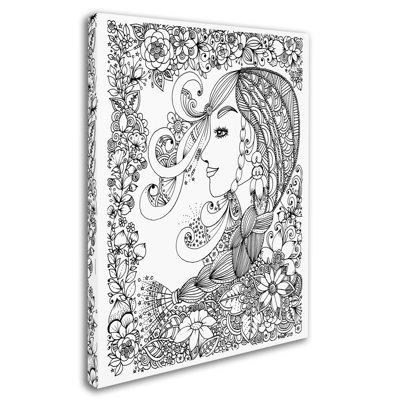 Carson «Woman 2» par KCDoodleArt, impression sur toile tendue