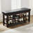 40" Solid Wood Shoe Bench with Cushion, 2-Tier Entryway Storage Bench-917480351