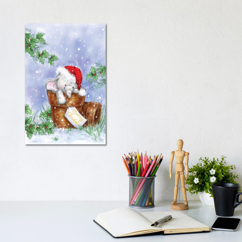 Elephant II by MAKIKO - Wrapped Canvas Print, 20.32 cm H x 30.48 cm W