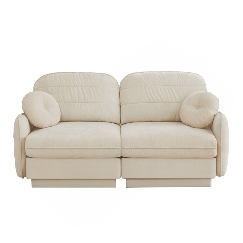 Canapé Chenille Cloud, Beige crème