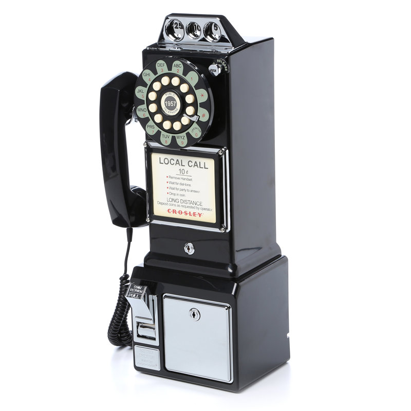 Téléphone publique Vintage, Noir, noir, noir, noir