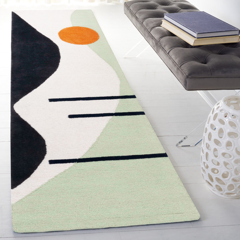 Abstract Wool Hand Tufted Area Rug, Square 183 X 183