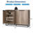 55" Sideboard Buffet Cabinet with 4 Doors, Adjustable Shelves, Storage for Kitchen, Dining Room, Entryway & Living Room