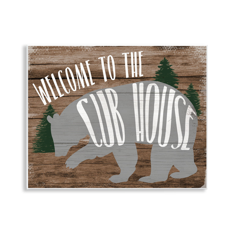 «Welcome Cub House», art mural sur bois par Daphne Polselli