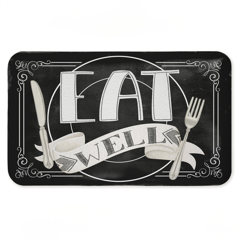Tapis de cuisine ergonomique Eat Well Kitchen Sagesse antidérapant recyclé, 18 po x 30 po