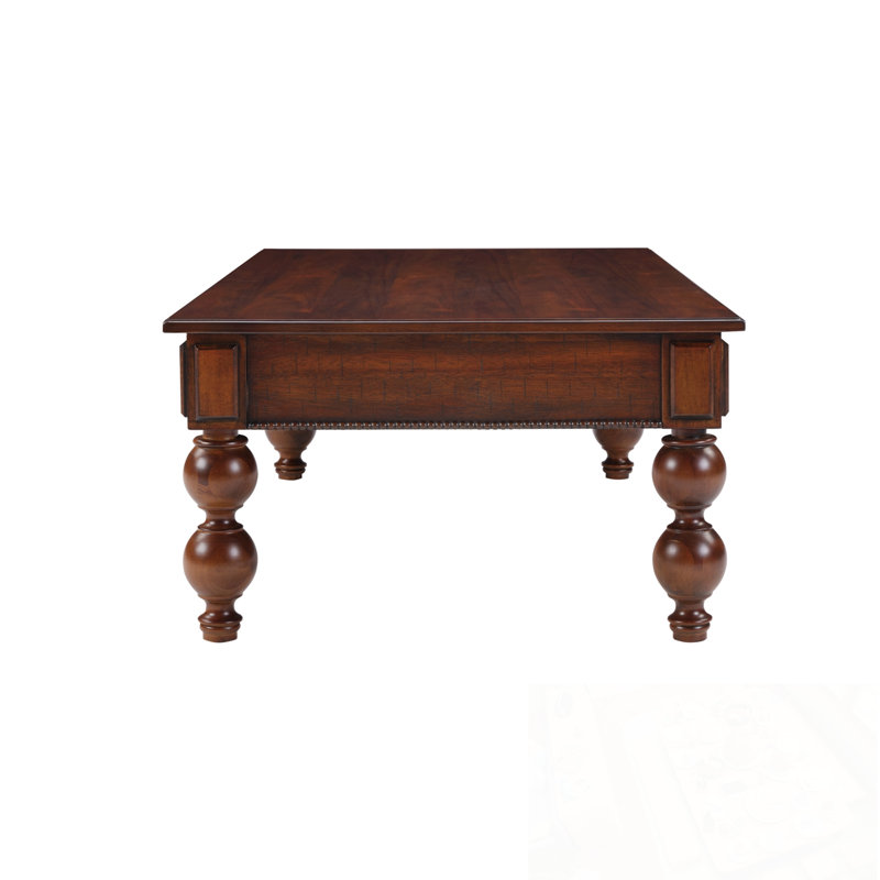 Table basse rectangulaire en bois avec tiroir de rangement, Noyer
